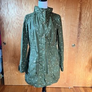 Boden Green and White Utility Jacket with High Collar
